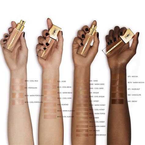 yves saint laurent foundation touche eclat|ysl touche eclat colour chart.